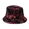 Beretten fuzzy emmer hoeden zwarte hoed buiten printen sunshade mode dames vissersbassin voor jongens 3-5berets