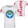 kyrgyzstan t Shirt اسم kgz صورة ملابس الطباعة DIY مخصص مجاني لا تتلاشى متشققة tshirt Jersey 220615
