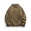 Men's Jackets Autumn Brand High-quality Clothing Japanese Ins High Street Men's Loose Lapel Cotton Jacket Simple Y2k Retro Cargo JacketM