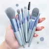 8-teiliges tragbares Make-up-Pinsel-Set für Gesicht, Augen, Lippen, Lidschatten, Wimpern, Foundation, Puderpinsel