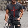 Camisetas de verano para hombre, camiseta de manga corta con estampado de ancla en 3D, deporte transpirable con cruz de Jesús, talla grande 110-6XL para hombre