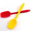 21CM Silicone Pelle Universelle Résistant À La Chaleur Intégrer Poignée Cuillère Grattoir Spatule Crème Glacée Gâteau Cuisine Outil Ustensile 1223449