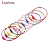 10pcs Colorful Stainless Steel Wire Keychain Cable Loop Screw Lock Rope Key Holder Keyring Key Chain Rings Outdoor Tools