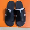2022 Nowe letnie luksusowe sandały skórzane cielęce kapcie ślizgowe plażę slajd boy flip flip flops sandalias