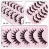 DD Curl thick Long False Eyelashes 10 Pairs Faux 3D Mink Lashes Extension Natural Look Russian Eyelash