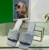 Lido Flat Sandal Женские дизайнерские тапочки Квадратный открытый носок Низкие каблуки Плетеные тапочки на плоской подошве Повседневная элегантная шлепанцы