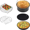 8pcs / set gowise phillips cozyna and secura fit for all for all airfryer 3.7 4.2 5.3 5.8qtの8pcs / set 7インチエアフライヤーアクセサリー