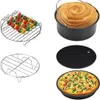 8pcs / conjunto Acessórios de fritadeira de ar 7 polegadas / 8 polegadas para Gowise Phillips Cozyna e Secura Fit All Airfryer 3.7 4.2 5.3 5.8qt