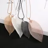 Classic Design Real Complete Leaf Specimen Pendant Necklace Sweater Chain Necklaces for Women Gift