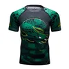 T-shirt da uomo Design personalizzato di alta qualità Sublimazione stampata Manica corta Rashguard Spandex Uomo Bjj Mma Rash GuardUomo