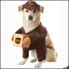 Dog Apparel Courier Cosplay Kleding Kat Grappige Huisdier Kleding Rollenspel Pak Express Pakket Piraat Pakken Halloween Party Drop Levering 2021