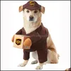 Vêtements pour chiens Courrier Cosplay Vêtements Chat Vêtements pour animaux de compagnie drôles Costume de jeu de rôle Forfait Express Costumes de pirate Halloween Party Drop Livraison 2021