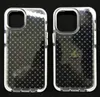 Transparant Clear Soft Check Patroon telefoonhoesjes voor voor iPhone 14 Pro Max plus 13 12 11 Mini Shockproof Cover TPU D30