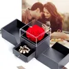 Dekorative Blumenkränze Design Mode Damen Einfache Blumenkante Rose Ring Box Ehe Schmuck Geschenk für ValentinstagDekorativ