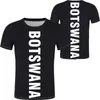 BOTSWANA T Shirt Po T-shirt Bw Nation Flag English College Black Clothing Print Free Custom Made Jersey Casual Short 220609