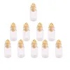 Pendentif Colliers 10pcs Mini bouteilles en verre clair vide avec bouchons Wish Vial Jars DIY Charms