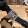 Watch Designer luksusowe mechaniki męskie zegarek Rihca Milles Watch Watch Watch Cotton Candy Black Ceramic Shell Double Igle Maszyna automatyczna