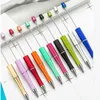 Hem DIY Lägg till pärlor Bollpoint pennor Student Beadable Plastic Ballpoints Bead Ball Pen PROMOTION JUL GENTER CREATIVE ZC1177