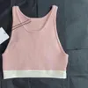 Débardeurs pour femmes tricots Summer Stripe Fashion Sexy Crop Top Slim Tops O-cou Sans Manches Workout Vest Dames Designer Tank 6 Couleurs