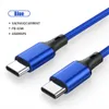 Кабели для быстрой зарядки 1 м, 15 м, 2 м, 3 м Typec, микроплетеный USB-кабель из сплава PD для Samsung s10 s20 s21 note 20 htc lg3696734