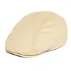 Berets Twill Flat Cap Men 100% Cotton Ivy Caps Golf Baker Boy Hat Summer Fall Sboy HatBerets Elob22