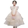 زهرة صغيرة الفتاة لباس الزفاف 3D الأزهار الأزهار المسترقة فتاة الفتاة الفساتين