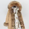 Женская меховая искусство естественный настоящий Rex Parka Camouflage Long Cooled Winter Hoat Женский воротничко