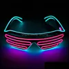 Other Festive Party Supplies Led Glasses Wire Fluorescent Flash Graduat Dh5Pn