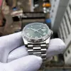 reloj Rolesx Luxusuhr Date Gmt Factory v2 Version Uhr 2813 Uhrwerk BP Grünes Zifferblatt 228239 silbernes Edelstahlarmband Saphirglas 40 mm Tauchuhren von Menes