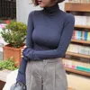 女性のTシャツベーストップス秋のタートルネックタイトフルスリーブファッションスリム気質韓国女性夏Z418