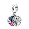 925 Sterling Silver Dangle Charm Magical Unicorn Pink Heart Family Tree Fameds Fit Fit Pandora Charms Bracelet Diy Acessórios de jóias