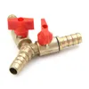 Geçiş Yolu tee pirinç y Kapalı bilyalı valf 3/8 "10mm Barb Yakıt Gaz Yağı / Clampswitch