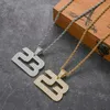 Hop Hip Micro Valed Cubic Zirconia Bling Iced Out Number 23 Hangers ketting voor mannen rapper sieraden goud zilveren kleur270i