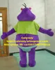 Costume de poupée de mascotte Fantaisie Hippopotame violet Hippopotame Behemoth River Horse Costume de mascotte avec ceinture bleue Peau violette No.4826 Gratuit