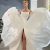 Sexy High Split Vestor de noiva Lanterna Strapless Bobo Beach A-Line Bridal Wedding Vestres Sweep Train Vestidos de noiva 2022