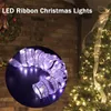 문자열 LED 리브본 크리스마스 페어리 끈 조명 50 라이트 5m 나무 DIY 장식 축제 결혼식 선물 선물.