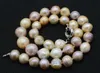 Correnturas de água doce Pearl Reborn Keshi Multicolor Barroco Colar 18 "Nature Wholesalechains