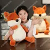 50 cm Yumuşak Kabarık Tilki Peluş Oyuncak Sevimli Karikatür Hayvan Fox Dolması Bebek Kız Lover Sevgililer Hediye Kawaii Kanepe Dekor Yastıklar