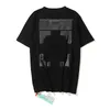 CHAO Brand OW Смещение Двойная тень стрелка темной молодежной футболкой повседневная хлопчатобумажная ткань черный с коротким рукавом