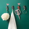 Hooks & Rails Creative Retractable Finger Heart Hook Punch-Free Sticky Cute Key Holder Clothes Hanger Home Decoration Light Luxury HooksHook