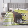 Blankets Protection Okapi Giraffes Cubre Camara Green Throw Blanket 3D Print On Demand Sherpa Super Comfortable For Sofa