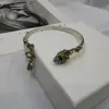 New designed Rivet Skull arrow women's open Bracelet sexy vintage brass 18K Gold plated Luxury ladies bangle AMQ-9 K2