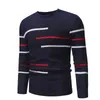 Men Autumn Casual Round Neck Striped Sweater For Designed Teenagers oversized Knitted L220801