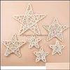 Decorative Flowers Wreaths Festive Party Supplies Home Garden 10/15/20Cm Tree Root Vine Christmas Star Wreath Decoration Accessories Weddi