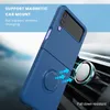 Liquid Silicon Cases For Samsung Galaxy Z Flip 4 Case Soft Ring Stand Armor Holder Protective Cover