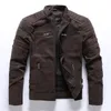 Hommes hiver marque veste en cuir décontracté moto hiver intérieur polaire PU manteau fausse vestes en cuir vêtements pour hommes Streetwear 220801