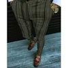 男性のための秋のビジネスカジュアルな縞模様の縞模様の鉛筆のズボン中腰部の長いストリートウェアファッションメンズスリムズボン220325