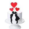 Altre forniture per feste festive Ornamento per cupcake Coppia di innamorati Topper per torte San Valentino Decorazioni per matrimoni Cuori d'amore Regali di fidanzamento