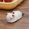 لطيف Cat Ceramic Chopsticks حامل الوقوف بشكل جيد تصميم ختم الرف رف رف رعاية الراحة بقية الأسلوب الياباني أدوات المطبخ المطبخ 20220513 D3