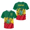 Ghana Jersey 3D Stampa grafica magliette Y2K Flag estiva Tshirt Casual Oversize Drop Drop Whole Team Tee 2206231376820